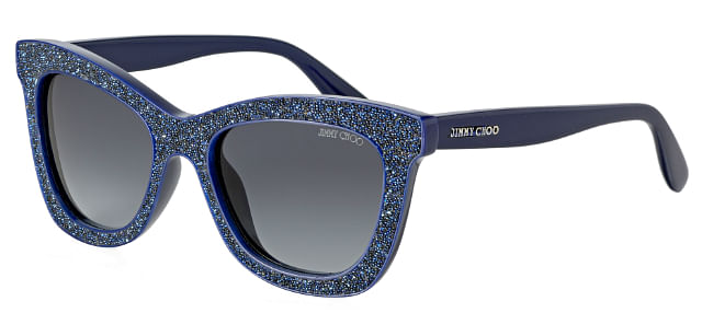 Jimmy Choo flash sunglasses in blue, $520, Eye Couture